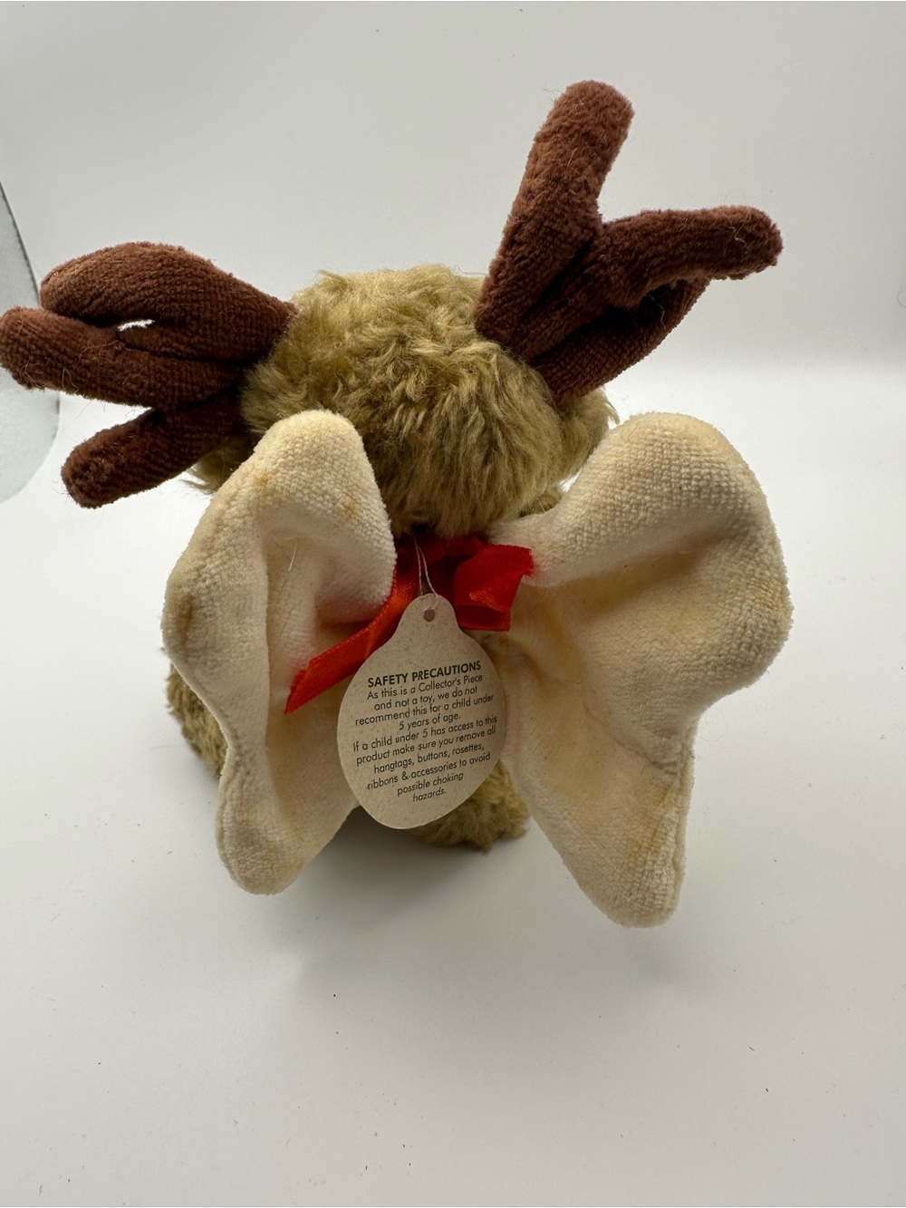 NWT Boyds Bears Vintage 1990 Plush Moose w/ Antlers Mistletoe Wings - Picture 4 of 6